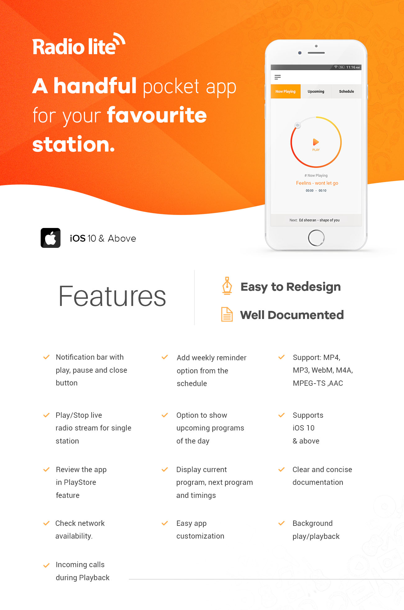Radio Lite iOS - Single Radio Streaming App - 2