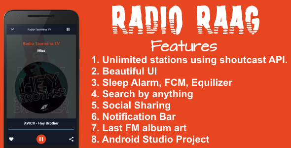 Radio Raag - Streaming App with Shoutcast API