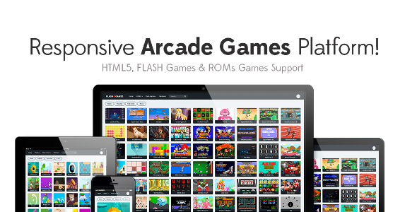Responsive HTML5, Flash Games & ROMs Games Platform - Arcade Game Script