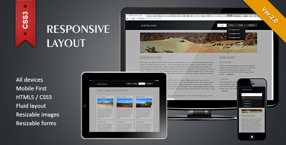 Responsive HTML5/CSS3 Layout
