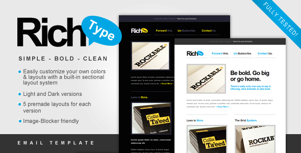 Rich Typography Email Template