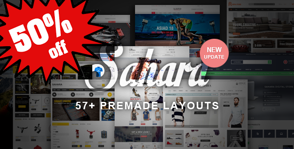 SAHARA - Responsive Magento 1 & 2 Theme