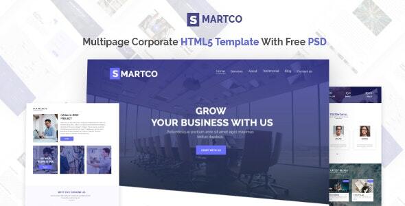 SMARTCO - Multipage Corporate HTML5 Template With PSD