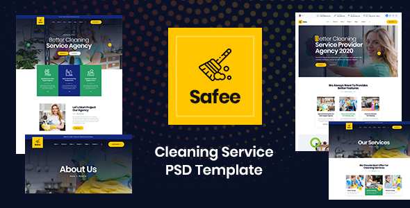 Safee - Cleaning Service PSD Template