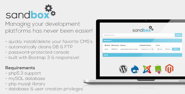Sandbox - CMS Development Manager Web Tool