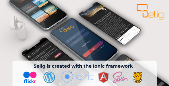 Selig - Ionic ios/Android app with WordPress API