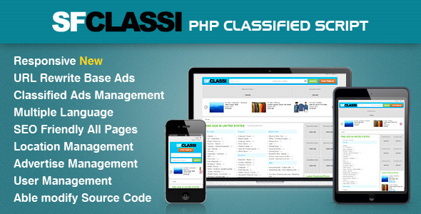 SfClassi Responsive PHP Classified Script