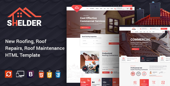 Shelder - Roofing Services HTML Template