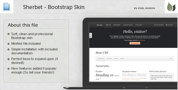 Sherbet - Bootstrap Skin