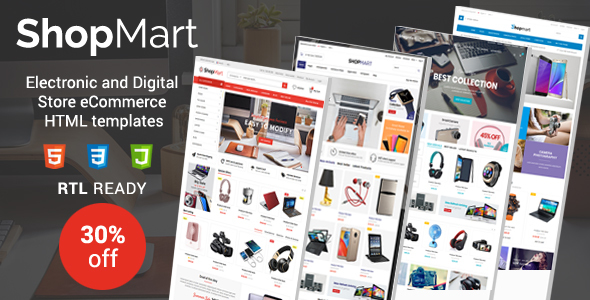 ShopMart - Electronic & Digital Store eCommerce HTML Template