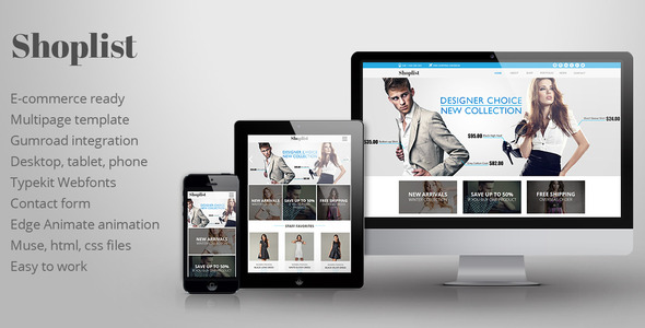 Shoplist - eCommerce Muse Template