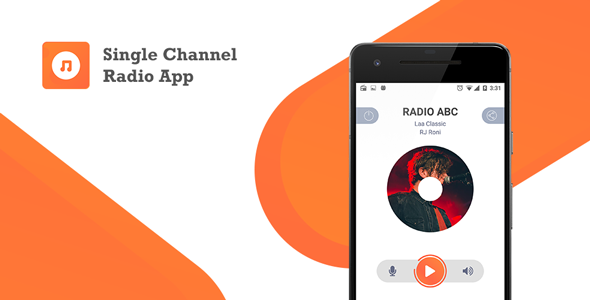 Single Channel Streaming Radio Application with Dynamic Backend