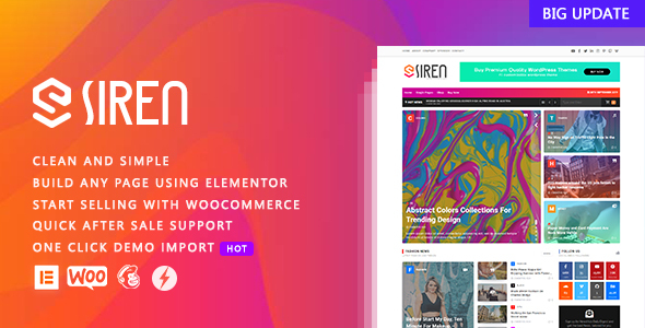 Siren  - News Magazine Elementor WordPress Theme