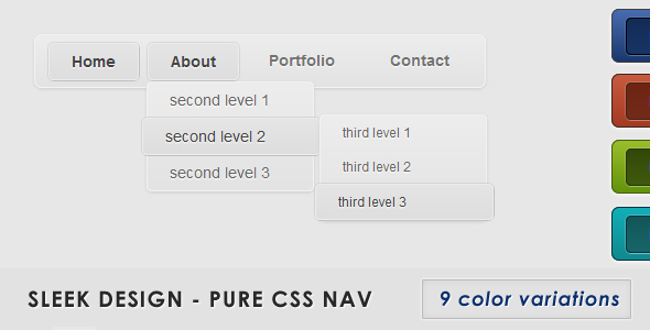 Sleek Design - Pure CSS nav