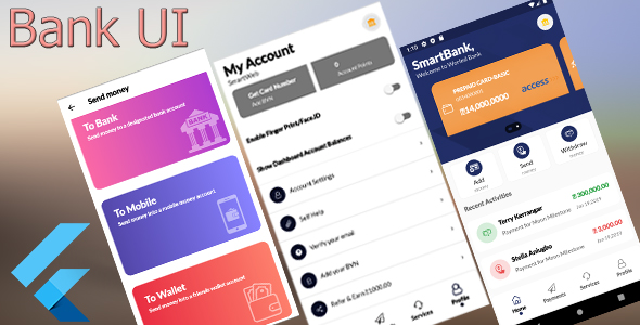 Smart Bank Flutter UI