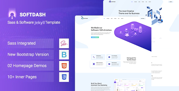 Softdash - Creative SaaS and Software JEKYLL Template