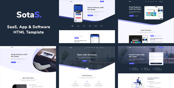 SotaS - App, Software & SaaS HTML Template