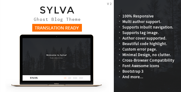 Sylva - Responsive Minimal Ghost Theme