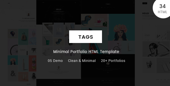 TAGS - Minimal Portfolio HTML Template