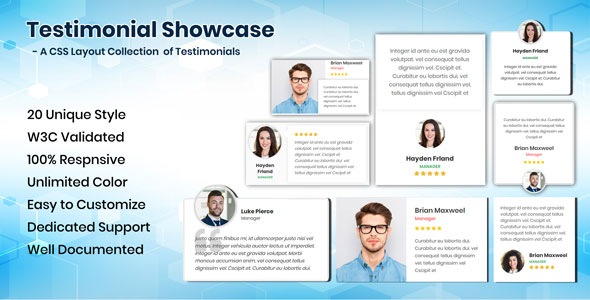 Testimonials CSS Showcase