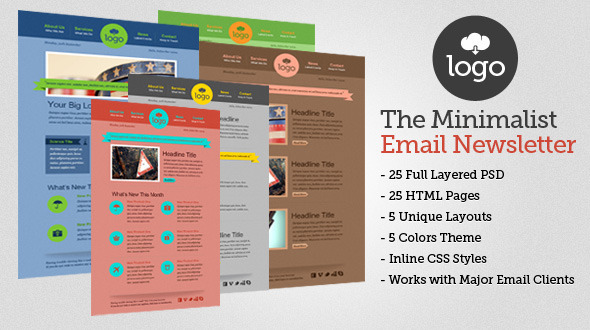 The Minimalist HTML Email Template (25 Pages)