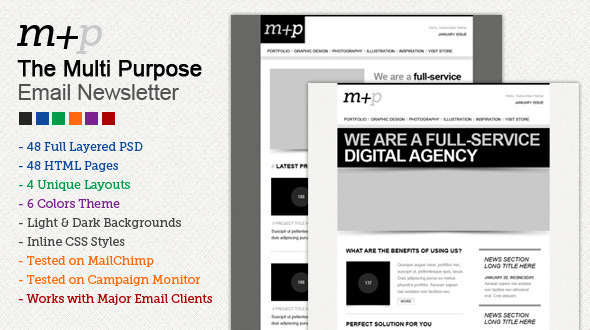The Multi Purpose HTML Email Template (48 HTMLS)