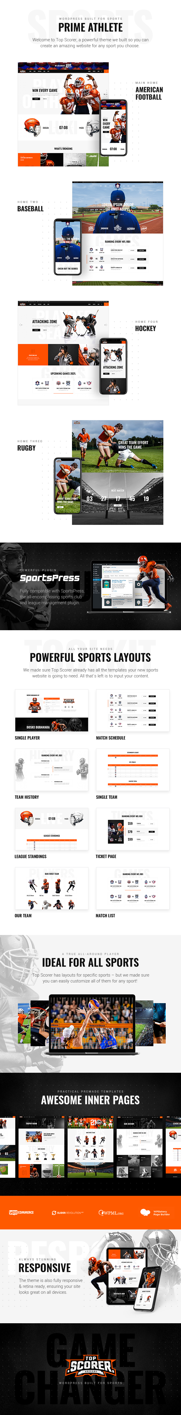 TopScorer - Sports WordPress Theme - 1