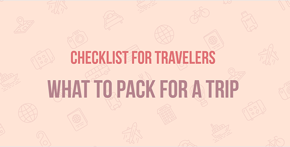Travel Checklist — JavaScript Template (plugin) for Travel websites