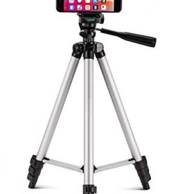 Tripod Stand with Bag by Prosmart | Aluminium Tripod Stand | Adjustable Tripod Stand | Portable and Foldable Tripod Stand | Mobile Clip & Camera Holder Tripod Stand