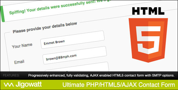 Ultimate PHP, HTML5 & AJAX Contact Form