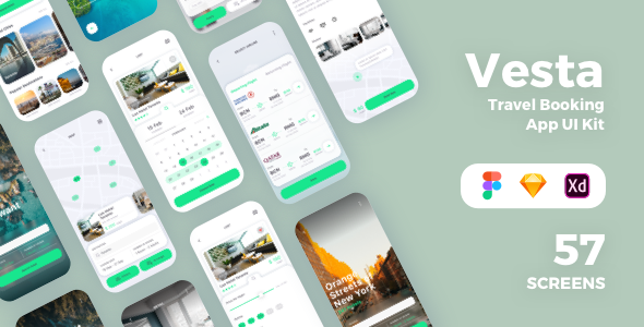 Vesta - Travel Booking App UI Kit
