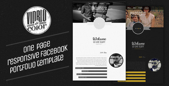 Vidro De Color - Responsive Facebook Template