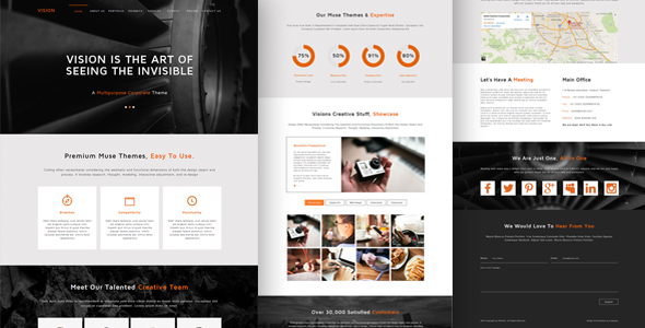 Vision One Page Multi Purpose Muse Template