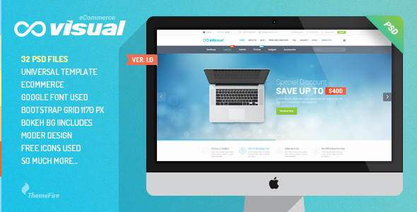 Visual - eCommerce PSD Template