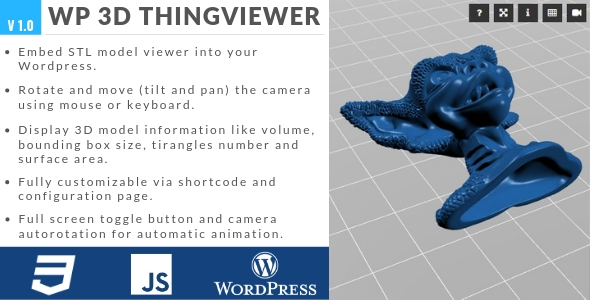 WP 3D Thingviewer