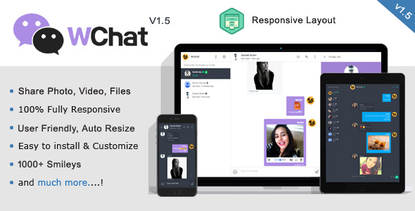 Wchat - Fully Responsive PHP AJAX Chat Script
