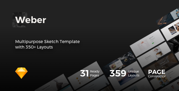 Weber - Multipurpose Sketch Template with 350+ Layouts