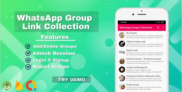 WhatsApp Group Link Collections With Admob Revenue For Android