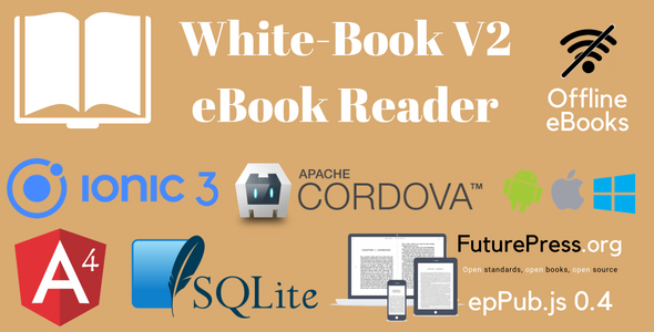 White-Book V2. Ionic 3 eBook Reader Application Template