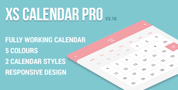 XS Calendar Pro - Complete CSS3 Calendar