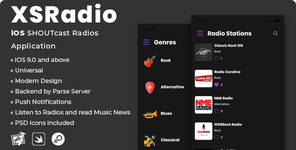 XSRadio | iOS SHOUTcast Radios Application