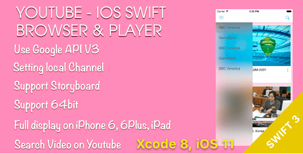 YouTube Browser and Player iOS Swift