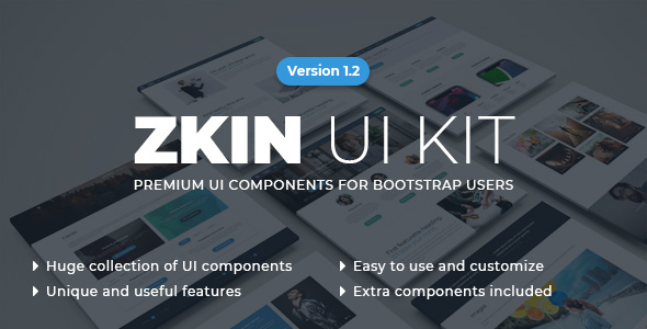 ZKIN - Bootstrap 4 Skin & UI Kit