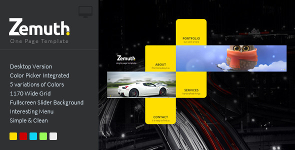 Zemuth - One Page Template