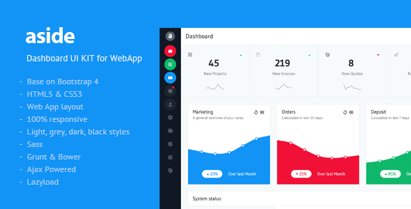 aside - Dashboard UI KIT