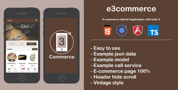 e3commerce - Hybrid Application with Ionic3