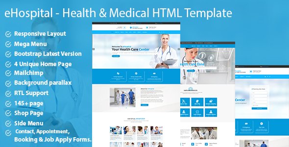eHospital - Health & Medical  HTML Template