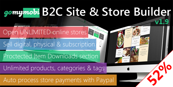 gomymobiBSB: eCommerce - B2C Business Website & Online Store Builder