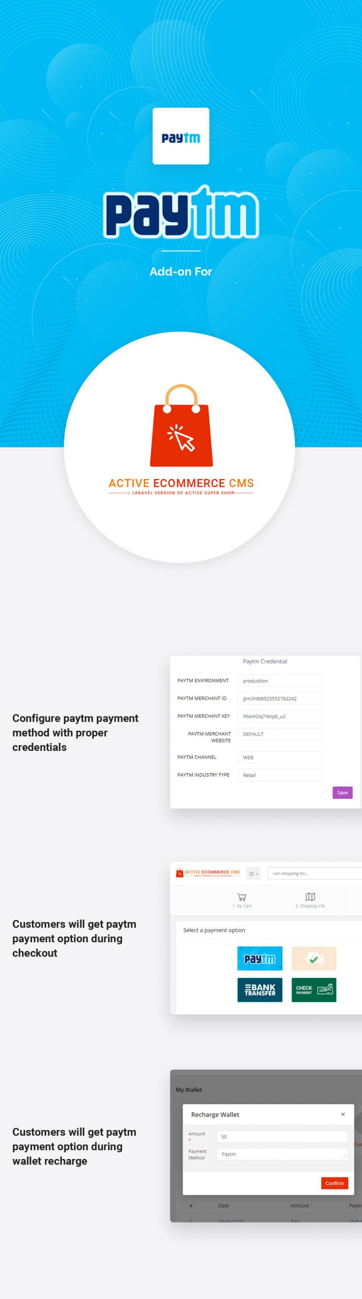 Active eCommerce Paytm add-on - 1