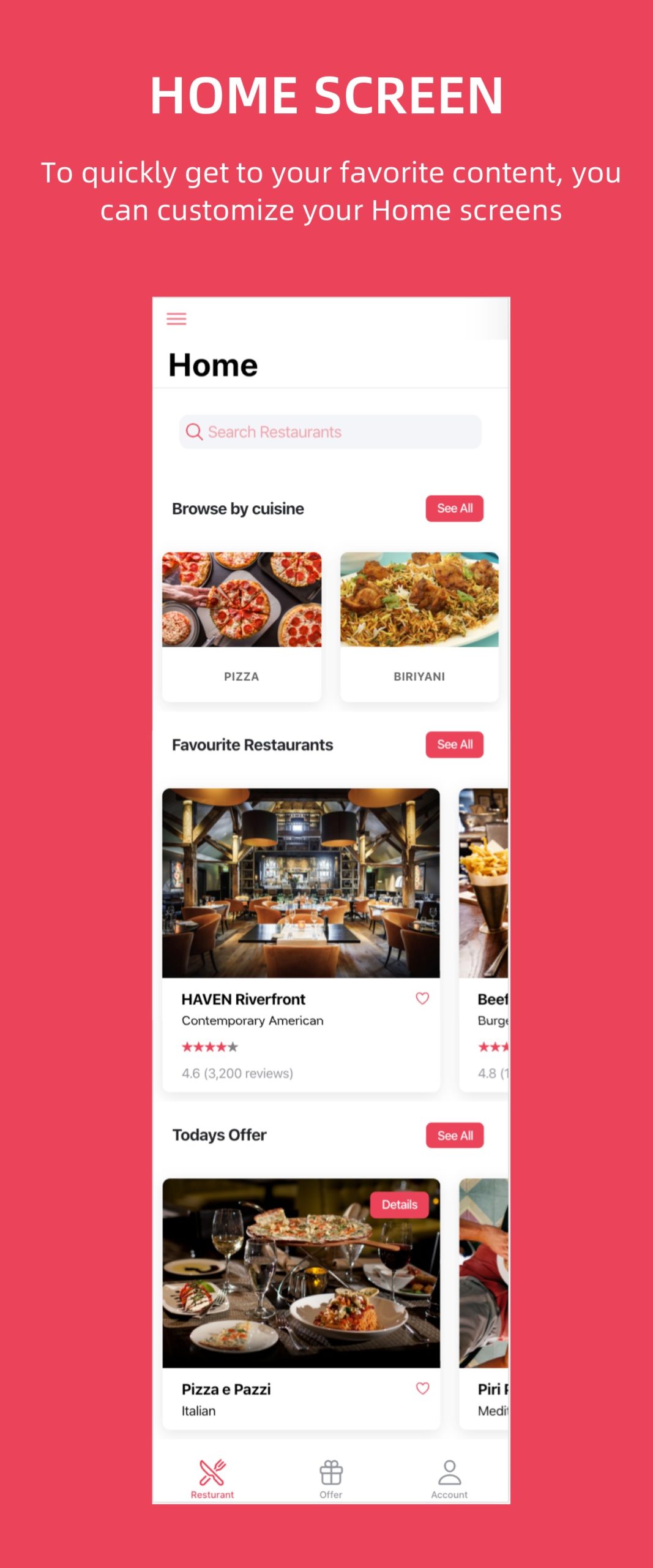 Restaurant and Food Delivery Ecommerce App (Ionic5 & Capacitor) Template UI - 7